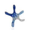 Silver Starfish Pendant With Blue And White Crystals The Jungle, image 