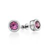 Round Pink Crystal Studs In Sterling Silver The Aurora, image 