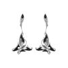 Silver Butterfly Dangles With Black And White Crystals The Jungle, image 