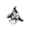 Silver Butterfly Ring With Black And White Crystals The Jungle, Ring Size: 6 / 16.5, image 