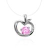 Invisible Necklace With Pink Crystal The Aurora, image 