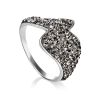White Crystal Cocktail Ring In Silver The Eclat, Ring Size: 9 / 19, image 