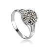 Sterling Silver Marcasite Ring The Lace, Ring Size: 6.5 / 17, image 