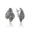 Refined Silver Earrings With Marcasites The Lace, image 