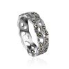 Filigree Sterling Silver Ring With Marcasites The Lace, Ring Size: 6 / 16.5, image 