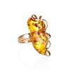 Handcrafted Amber Golden Cocktail Ring The Rialto, Ring Size: Adjustable, image 