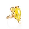 Cloudy Amber Golden Ring The Rialto, Ring Size: Adjustable, image 