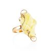 Natural Cloudy Amber Golden Ring The Rialto, Ring Size: Adjustable, image 