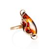 Handcrafted Golden Amber Cocktail Ring The Rialto, Ring Size: Adjustable, image 