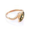 Natural Green Amber Ring In Gold, Ring Size: 6.5 / 17, image 