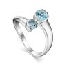 Synthetic Topaz Silver Ring, Ring Size: 6.5 / 17, image 