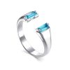 Designer Silver Ring With Synthetic Topaz, Ring Size: 6.5 / 17, image 