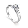 Solitaire Crystal Ring In Sterling Silver, Ring Size: 8.5 / 18.5, image 