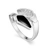 Sterling Silver Ring With Enamel And Crystals, Ring Size: 8 / 18, image 