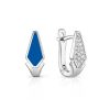 Sterling Silver Earrings With Enamel And Crystals, image 
