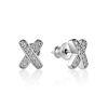 Ultra Stylish Silver Crystal Studs, image 
