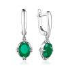 Silver Dangles With Agate Centerstones, image 