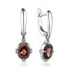 Silver Dangles With Smoky Quartz Centerpieces, image 