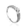 White Gold Statement Ring With Diamonds, Ring Size: 7 / 17.5, image 