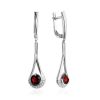 Garnet Dangles In Sterling Silver, image 