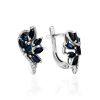 White Gold Floral Earrings With Sapphires And Diamonds The Mermaid, image 