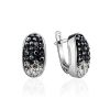 Sterling Silver Earrings With Two Toned Crystals The Eclat, image 