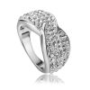 White Crystal Band Ring The Eclat, Ring Size: 5.5 / 16, image 