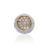 Round Two Tone Gold Pendant With White Diamonds, image 