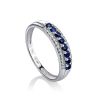 Silver Ring With Blue And White Crystals, Ring Size: 8 / 18, image 