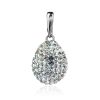 Silver Drop Pendant With White Crystals The Eclat, image 