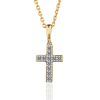 Yellow Gold Cross Pendant With Diamonds, image 