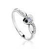 Refined White Gold Ring With Diamonds, Ring Size: 8 / 18, image 