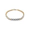Two Toned Golden Bracelet With Diamonds, image 