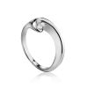 Sterling Silver Ring With Solitaire White Crystal, Ring Size: 5.5 / 16, image 