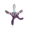 Silver Starfish Pendant With Multicolor Crystals The Jungle, image 