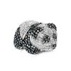 Silver Panda Ring With Black And White Crystals The Jungle, Ring Size: 8 / 18, image 