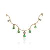 Golden Necklace With Emeralds And Diamonds The Oasis, image 