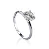 Bold White Crystal Ring In Silver, Ring Size: 6 / 16.5, image 