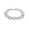 White Gold Crystal Link Bracelet With Crystals, image 