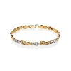 Two Toned Golden Bracelet With Crystals, image 