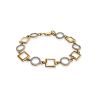 Geometric Golden Link Bracelet With Crystals, image 