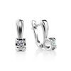 White Gold Latch Back Earrings With Diamonds, image 