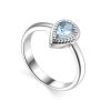 Silver Ring With Synthetic Topaz, Ring Size: 5.5 / 16, image 