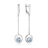 Silver Dangle Earrings With Synthetic Topaz, image 