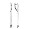Stylish Silver Crystal Dangle Earrings, image 