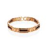 Golden Link Bracelet With Black Enamel, image 