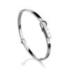 White Gold Bangle Bracelet, image 