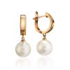 Pearl Drop Earrings In Gold The Serene, image 