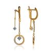 Designer Golden Dangles With Crystals, image 
