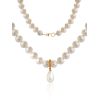 Cultured Pearl Necklace In Gold The Serene, image 
